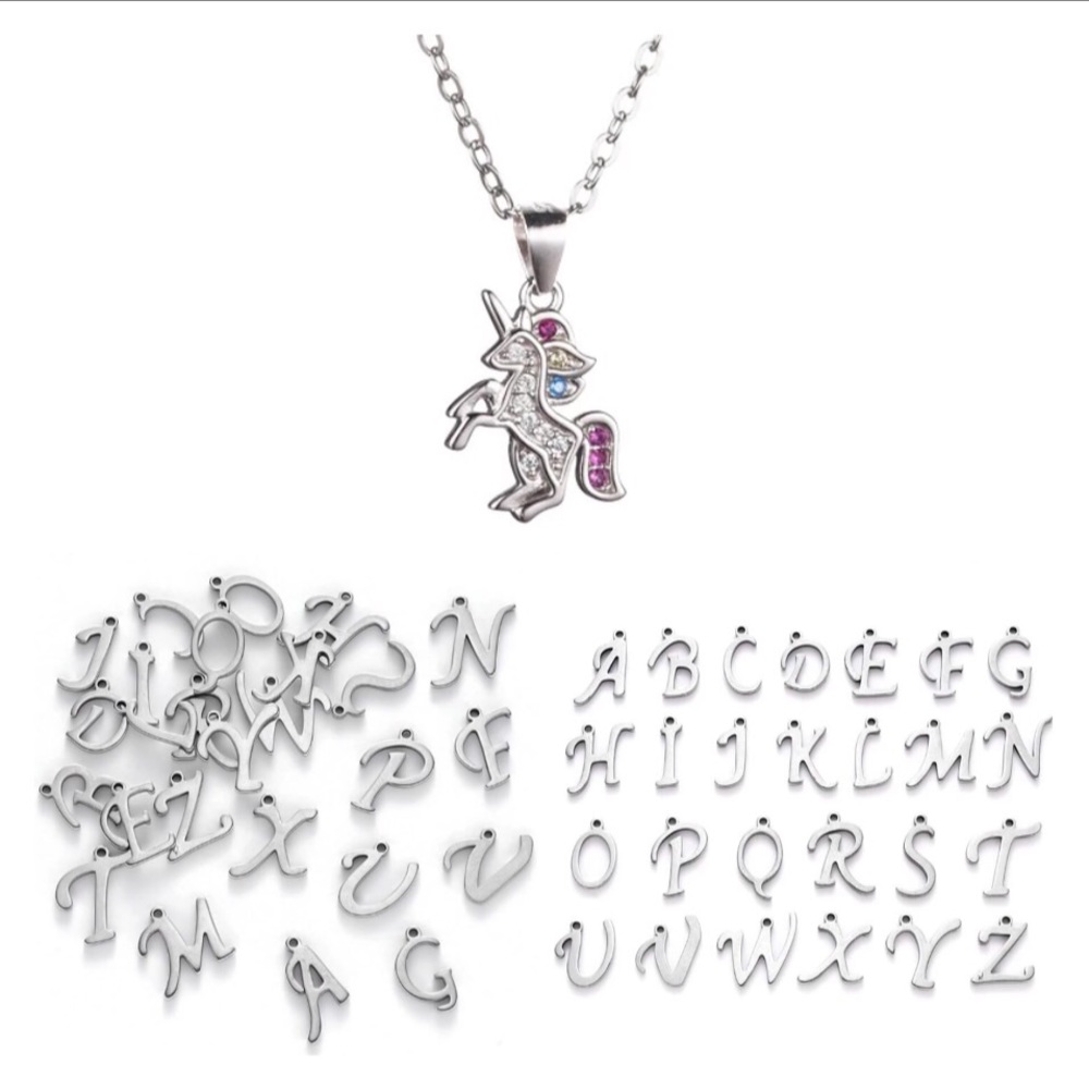 Personalized 925 sterling silver unicorn necklace